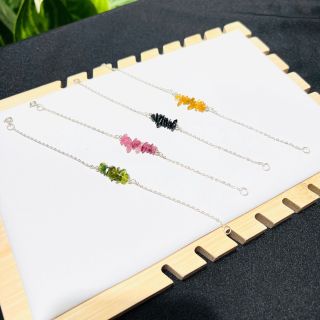 VÒNG TAY ĐÁ TOURMALINE THIÊN NHIÊN XỎ DÂY BẠC TA CAO CẤP - THẮNG GIANG