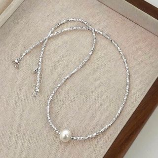 DÂY CHUYỀN TRENDY BẠC TA GẮN NGỌC TRAI CÓ THẺ HÓA ĐƠN - THẮNG GIANG