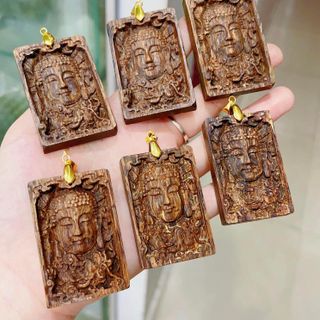 DÂY CHUYỀN NAM MẶT PHẬT TRẦM HƯƠNG SÁNH CHÌM THIÊN NHIÊN - THẮNG GIANG
