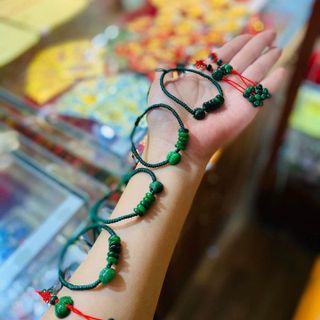 VÒNG TAY TÚI TIỀN TẾT NGŨ ĐIẾU NGỌC CẨM THẠCH SƠN THỦY THIÊN NHIÊN - THẮNG GIANG