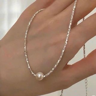 DÂY CHUYỀN TRENDY BẠC TA GẮN NGỌC TRAI CÓ THẺ HÓA ĐƠN - THẮNG GIANG