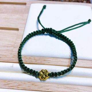 VÒNG TAY CỎ BỐN LÁ VÀNG TÂY 10 KARA TẾT DÂY - THẮNG GIANG