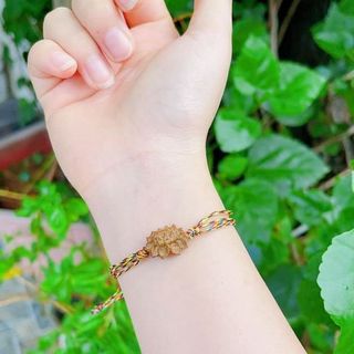 VÒNG TAY SEN NGANG TRẦM HƯƠNG TỐC THIÊN NHIÊN TẾT CHỈ NGŨ SẮC - THẮNG GIANG