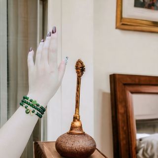 VÒNG TAY THẠCH ANH XÁNH PHỐI CHARM TĨNH ĐIỆN - THẮNG GIANG
