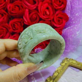 VÒNG TAY ĐÁ SERPENTINE TRẠM KHẮC SONG SONG THIÊN NHIÊN - THẮNG GIANG