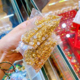 VÒNG TAY CHỈ ĐỎ KIM CƯƠNG MOISANITE THIÊN NHIÊN VÀNG TÂY 10 KARA - THẮNG GIANG