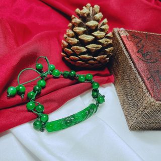 VÒNG TAY CẨM THẠCH KHẮC THIÊN NHIÊN TẾT DÂY - THẮNG GIANG