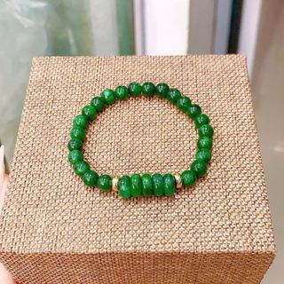 VÒNG TAY NGŨ ĐIẾU NGỌC CẨM THẠCH SƠN THỦY THIÊN NHIÊN 6 LY - THẮNG GIANG