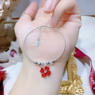 VÒNG TAY CỎ BỐN LÁ PHONG THỦY BẠC TA CAO CẤP - THẮNG GIANG