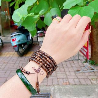 VÒNG TAY LU THỐNG TRẦM HƯƠNG SÁNH CHÌM TỰ NHIÊN - THẮNG GIANG