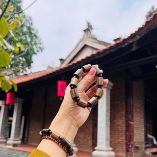 VÒNG TAY TRẦM HƯƠNG SÁNH ĐỐT TRÚC THIÊN NHIÊN 14 LY - THẮNG GIANG