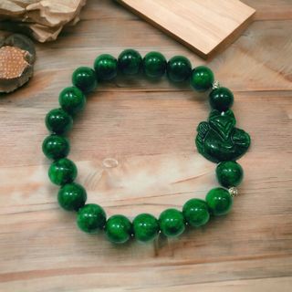 VÒNG TAY HỒ LY ĐÁ NGỌC CẨM THẠCH THIÊN NHIÊN 8 LY - THẮNG GIANG
