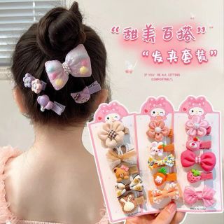 Kẹp hoa mai nơ vỉ 5hình 5kiểu(lố 12)