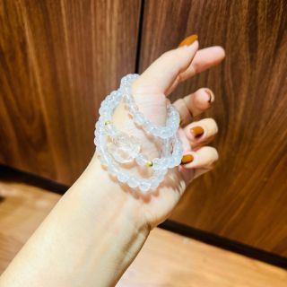 VÒNG TAY HỒ LY THẠCH ANH TRẮNG THIÊN NHIÊN 6 LY - THẮNG GIANG