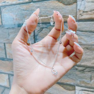 LẮC CHÂN BẠC TA GẮN CHARM TREO CAO CẤP - THẮNG GIANG