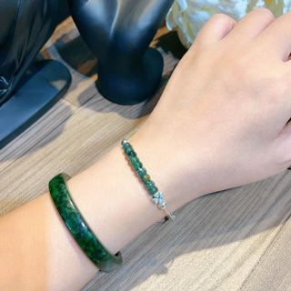 VÒNG TAY NGỌC LAM BẠC TA THIÊN NHIÊN CÓ THẺ HÓA ĐƠN - THẮNG GIANG