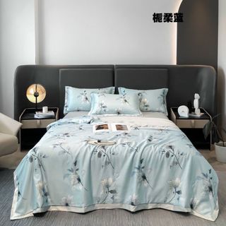 Bộ Set Bộ Chăn ga LỤA THÁI CHĂN HÈ, Phi Lụa, Cotton Lụa Hàng Nhập Khẩu Mát Lạnh - KiMi Decor