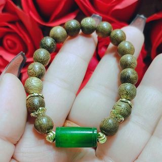 VÒNG TAY TRẦM HƯƠNG TỐC PHỐI LU THỐNG CẨM THẠCH - THẮNG GIANG