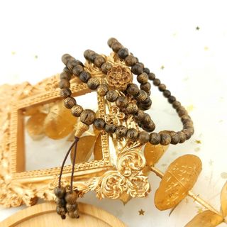 VÒNG TAY TRẦM HƯƠNG TỐC THIÊN NHIÊN 108 HẠT PHỐI SEN - THẮNG GIANG