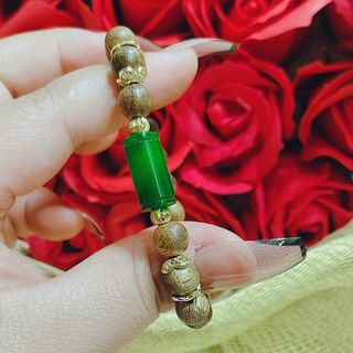 VÒNG TAY TRẦM HƯƠNG TỐC PHỐI LU THỐNG CẨM THẠCH - THẮNG GIANG