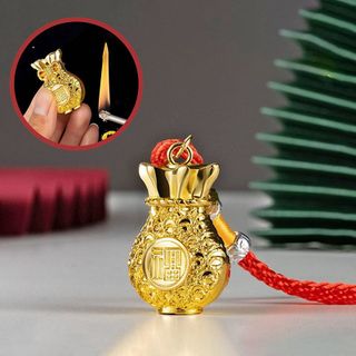 BẬT LỬA DIÊM XĂNG HÌNH TÚI TIỀN VÀNG - XÀI XĂNG