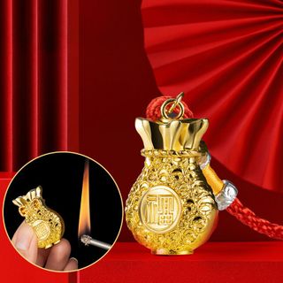 BẬT LỬA DIÊM XĂNG HÌNH TÚI TIỀN VÀNG - XÀI XĂNG