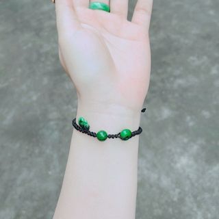 VÒNG TAY TÚI TIỀN NGỌC CẨM THẠCH SƠN THỦY THIÊN NHIÊN TẾT DÂY - THẮNG GIANG