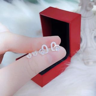 BÔNG TAI NỤ TIM BẠC TA ĐÍNH ĐÁ CÓ THẺ HÓA ĐƠN - THẮNG GIANG
