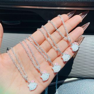 VÒNG CỔ KITTY SƠN TĨNH ĐIỆN BẠC TA CAO CẤP CHO BÉ - THẮNG GIANG