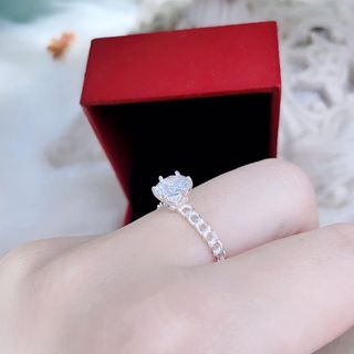 NHẪN MẮT XÍCH BẠC TA ĐÍNH ĐÁ CAO CẤP - THẮNG GIANG
