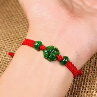 VÒNG TAY CỎ BỐN LÁ NGỌC CẨM THẠCH THIÊN NHIÊN TẾT SONG ĐIẾU - THẮNG GIANG