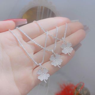DÂY CHUYỀN CỎ BỐN LÁ BẠC TA CAO CẤP HÀNG DÀY DẶN - THẮNG GIANG