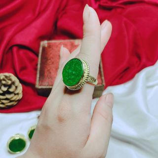 NHẪN CẨM THẠCH MẶT TRÒN - THẮNG GIANG
