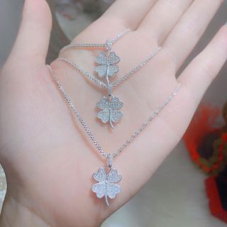 DÂY CHUYỀN CỎ BỐN LÁ BẠC TA CAO CẤP HÀNG DÀY DẶN - THẮNG GIANG