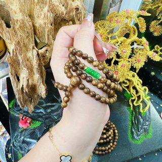 VÒNG TAY TRẦM HƯƠNG TỐC PHỐI NGŨ ĐIẾU CẨM THẠCH MINI THIÊN NHIÊN - THẮNG GIANG
