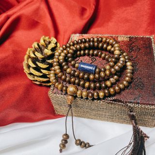 VÒNG TAY LU THỐNG LAPIZ THIÊN THANH PHỐI TRẦM HƯƠNG TỐC DẸT THIÊN NHIÊN - THẮNG GIANG