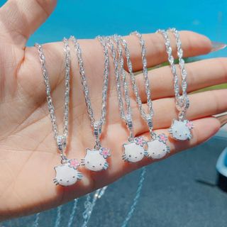 VÒNG CỔ KITTY SƠN TĨNH ĐIỆN BẠC TA CAO CẤP CHO BÉ - THẮNG GIANG