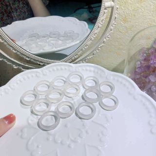 NHẪN ĐÁ CHALCEDONY TRẮNG THIÊN NHIÊN - THẮNG GIANG