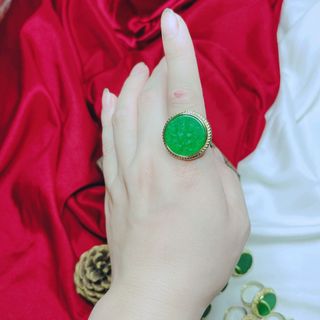 NHẪN CẨM THẠCH MẶT TRÒN - THẮNG GIANG