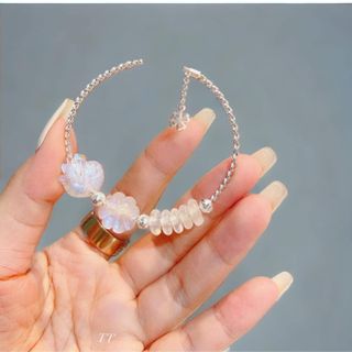 LẮC TAY BẠC TA GẮN CỎ BỐN LÁ HỒ LY NGŨ ĐIẾU ĐÁ MOONSTONE THIÊN NHIÊN - THẮNG GIANG giá sỉ