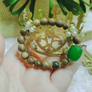 VÒNG TAY TRẦM HƯƠNG TỐC THIÊN NHIÊN PHỐI LU THỐNG CẨM THẠCH - THẮNG GIANG