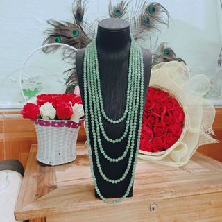 CHUỖI VÒNG CỔ NĂM TẦNG NGỌC CẨM THẠCH MALAY HẦU DÂNG - THẮNG GIANG