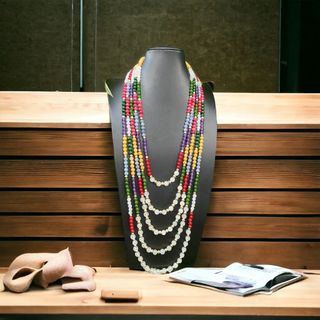CHUỖI VÒNG CỔ HẦU DÂNG 5 TẦNG ĐA SẮC - THẮNG GIANG