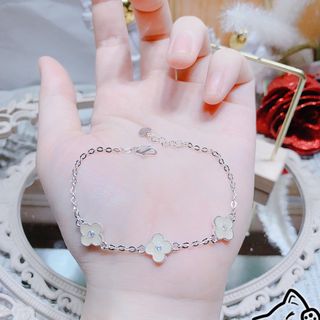 LẮC TAY CỎ BỐN LÁ BẠC TA CAO CẤP TGJ - THẮNG GIANG