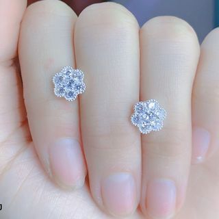 BÔNG TAI BẠC TA HOA NĂM CÁNH - BÔNG NỤ - CÓ THẺ HÓA ĐƠN - THẮNG GIANG