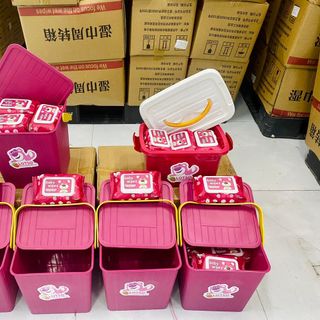 COMBO 15 GÓI KHĂN GIẤY ƯỚT GẤU DÂU + 1 XÔ NHỰA TO SIÊU CUTE
