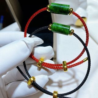 VÒNG TAY LU THỐNG NGỌC CẨM THẠCH THIÊN NHIÊN - TRỢ HÀNH THÔNG - FREESIZE - THẮNG GIANG