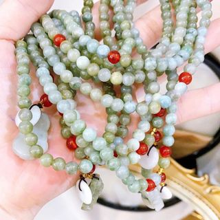 VÒNG TAY PHẬT DI LẶC NGỌC CẨM THẠCH DẦU THIÊN NHIÊN - THẮNG GIANG