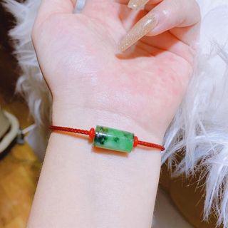 VÒNG TAY LU THỐNG NGỌC CẨM THẠCH THIÊN NHIÊN - TRỢ HÀNH THÔNG - FREESIZE - THẮNG GIANG