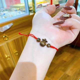VÒNG TAY TÚI TIỀN TRẦM HƯƠNG THIÊN NHIÊN TẾT CHỈ MAY MẮN - THẮNG GIANG
